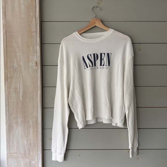 Harlow Aspen Colorado Waffle Knit Sweatshirt – Size M - Picture 2 of 6